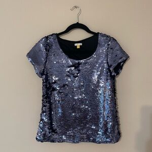 Leifsdottir Sequin Short Sleeved Top